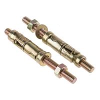 アールエスコンポーネンツ RS PRO アンカーボルト， 炭素鋼 M8 取付穴径14mm 長さ50mm 908-6864 1袋(10個)（直送品）