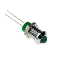 アールエスコンポーネンツ RS PRO 表示灯， 2V dc， 緑， 実装ホールサイズ:8mm 205-555 1個（直送品）