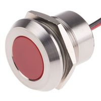 アールエスコンポーネンツ RS PRO 表示灯， 24V dc， 赤， 実装ホールサイズ:22mm 123-2424 1個（直送品）