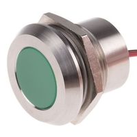 アールエスコンポーネンツ RS PRO 表示灯， 24V dc， 緑， 実装ホールサイズ:22mm 123-2428 1個（直送品）