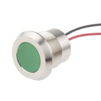 アールエスコンポーネンツ RS PRO 表示灯， 220V ac， 緑， 実装ホールサイズ:22mm 123-2430 1個（直送品）