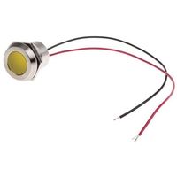 アールエスコンポーネンツ RS PRO 表示灯， 24V dc， 黄， 実装ホールサイズ:22mm 123-2432 1個（直送品）