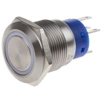 アールエスコンポーネンツ RS PRO 押しボタンスイッチ， モーメンタリ， パネルマウント， 単極双投(SPDT) 111-3780 1個（直送品）