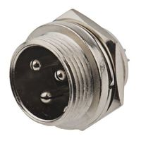 アールエスコンポーネンツ RS PRO 丸型コネクタ， 3極， ミニチュア， パネルマウント 111-5761 1個（直送品）