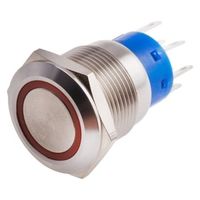 アールエスコンポーネンツ RS PRO 押しボタンスイッチ， ラッチ， パネルマウント， 双極双投(DPDT) 111-5776 1個（直送品）