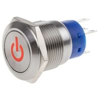 アールエスコンポーネンツ RS PRO 押しボタンスイッチ， ラッチ， パネルマウント， 双極双投(DPDT) 111-5805 1個（直送品）