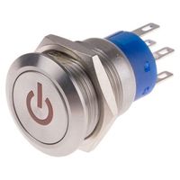 アールエスコンポーネンツ RS PRO 押しボタンスイッチ， モーメンタリ， パネルマウント， 双極双投(DPDT) 111-5819 1個（直送品）