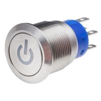 アールエスコンポーネンツ RS PRO 押しボタンスイッチ， ラッチ， パネルマウント， 双極双投(DPDT) 111-5820 1個（直送品）