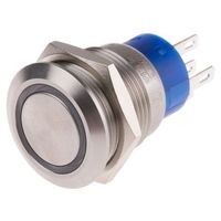 アールエスコンポーネンツ RS PRO 押しボタンスイッチ， モーメンタリ， パネルマウント， 単極双投(SPDT) 111-5827 1個（直送品）