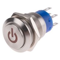 アールエスコンポーネンツ RS PRO 押しボタンスイッチ， モーメンタリ， パネルマウント， 双極双投(DPDT) 111-5832 1個（直送品）