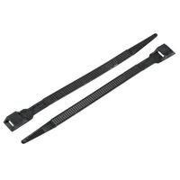 アールエスコンポーネンツ RS PRO 結束バンド， 180mm x 9 mm， 黒， ナイロン 66 666-4675 1袋(100個)（直送品）