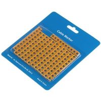 アールエスコンポーネンツ RS PRO， ケーブルマーカアクセサリー 黄色地に黒 812-1234 1袋(130個)（直送品）