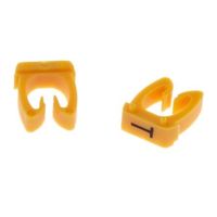 アールエスコンポーネンツ RS PRO， ケーブルマーカアクセサリー 黄色地に黒 812-1237 1袋(130個)（直送品）