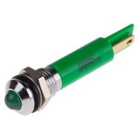 アールエスコンポーネンツ RS PRO 表示灯， 110V ac， 緑， 実装ホールサイズ:8mm 846-2702 1個（直送品）