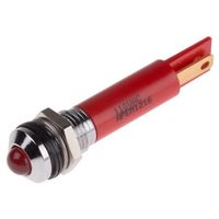 アールエスコンポーネンツ RS PRO 表示灯， 110V ac， 赤， 実装ホールサイズ:8mm 846-2709 1個（直送品）