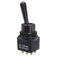 アールエスコンポーネンツ RS PRO トグルスイッチ， DPDT， PCB， OnーOnーOn 820-0523 1個（直送品）