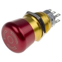 RS PRO 押しボタンスイッチ， 保持型、ツイストリリース， パネルマウント， 双極双投(DPDT) 877-1968 1個（直送品）