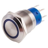 アールエスコンポーネンツ RS PRO 押しボタンスイッチ， ラッチ， パネルマウント， 双極双投(DPDT) 111-5785 1個（直送品）