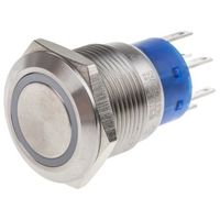アールエスコンポーネンツ RS PRO 押しボタンスイッチ， モーメンタリ， パネルマウント， 双極双投(DPDT) 111-5790 1個（直送品）