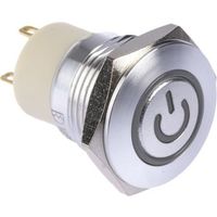 アールエスコンポーネンツ RS PRO 押しボタンスイッチ， ラッチ， パネルマウント， 単極単投(SPST) 175-9665 1個（直送品）