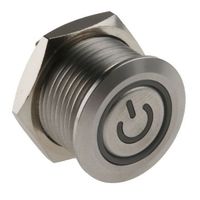アールエスコンポーネンツ RS PRO 押しボタンスイッチ， モーメンタリ， パネルマウント， 単極単投(SPST) 175-9612 1個（直送品）