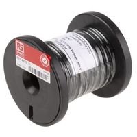 アールエスコンポーネンツ RS PRO 黒 50m 26 AWG 207-7133 1リール(50m)（直送品）