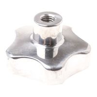 アールエスコンポーネンツ つまみノブ RS PRO マルチローブ， M10 直径:60mm シルバー 478-501 1個（直送品）