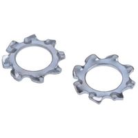 アールエスコンポーネンツ ロックワッシャ RS PRO 外歯 M8 スチール 276-897 1袋(100個)（直送品）