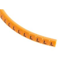 アールエスコンポーネンツ RS PRO， ケーブルマーカアクセサリー 燈色地に黒 812-1310 1リール(100個)（直送品）