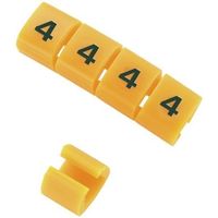 アールエスコンポーネンツ RS PRO， ケーブルマーカアクセサリー 燈色地に黒 812-1417 1リール(100個)（直送品）