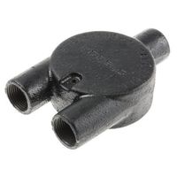 アールエスコンポーネンツ RS PRO コンジット Yボックス 黒 スチール 763-9197 1ロット(5個)（直送品）