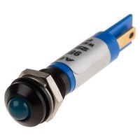 アールエスコンポーネンツ RS PRO 表示灯， 220V ac， 青， 実装ホールサイズ:8mm 846-2850 1個（直送品）