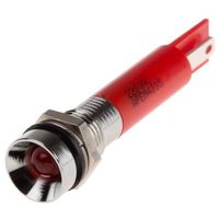 アールエスコンポーネンツ RS PRO 表示灯， 220V ac， 赤， 実装ホールサイズ:8mm 846-2866 1個（直送品）