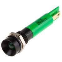 アールエスコンポーネンツ RS PRO 表示灯， 220V ac， 緑， 実装ホールサイズ:8mm 846-2881 1個（直送品）