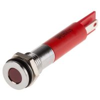 アールエスコンポーネンツ RS PRO 表示灯， 220V ac， 赤， 実装ホールサイズ:8mm 846-2901 1個（直送品）
