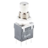 アールエスコンポーネンツ RS PRO 押しボタンスイッチ， ラッチ， PCB， 双極双投(DPDT) 846-6732 1個（直送品）