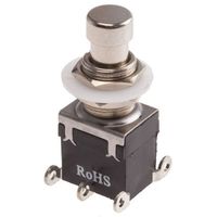 アールエスコンポーネンツ RS PRO 押しボタンスイッチ， ラッチ， PCB， 双極双投(DPDT) 846-6739 1個（直送品）