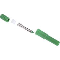 アールエスコンポーネンツ RS PRO バナナプラグ オス 緑 真鍮 454-306 1ロット(5個)（直送品）