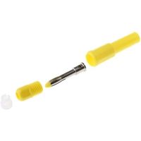 アールエスコンポーネンツ RS PRO バナナプラグ オス 黄 真鍮 454-328 1ロット(5個)（直送品）