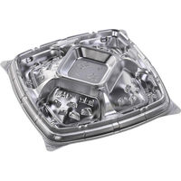 エフピコ オードブル容器 シャトープラッター角20 本体 銀 7E385220 1袋(30個)（直送品）