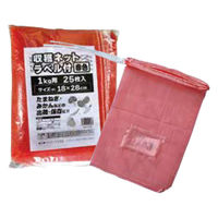 マツモト 収穫ネット ラベル付 100枚入 赤 1kg用 6300095112 1S(100枚)（直送品）