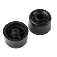 アールエスコンポーネンツ ドアストップ RS PRO 黒 PVC 直径32mm 894-6917 1ロット(4個)（直送品）