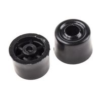 アールエスコンポーネンツ ドアストップ RS PRO 黒 PVC 直径25mm 894-6926 1ロット(4個)（直送品）