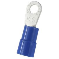 アールエスコンポーネンツ RS PRO リング端子， 内径:6.4mm， スタッド径:6.4mm， 青 178-8645 1ロット(50個)（直送品）