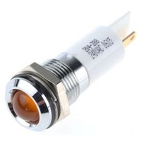 アールエスコンポーネンツ RS PRO 表示灯， 240V ac， オレンジ， 実装ホールサイズ:14.5mm 204-388 1個（直送品）
