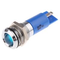 アールエスコンポーネンツ RS PRO 表示灯， 240V ac， 青， 実装ホールサイズ:14.5mm 204-394 1個（直送品）
