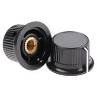 アールエスコンポーネンツ RS PRO ノブ 6mm 直径:28mm 丸型 259-7045 1ロット(5個)（直送品）