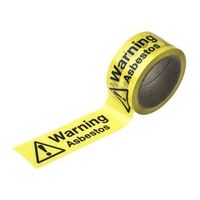 RS PRO 危険警告ラベル Warning Asbestos 英語語 ビニール 黒/黄 ラベル 261-0930 1個（直送品）