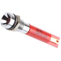 アールエスコンポーネンツ RS PRO 表示灯， 赤， 実装ホールサイズ:8mm 212-474 1個（直送品）