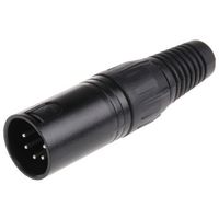 アールエスコンポーネンツ RS PRO XLRコネクタ オス 5極 ストレート ケーブルマウント 銀めっき 458-018 1個（直送品）